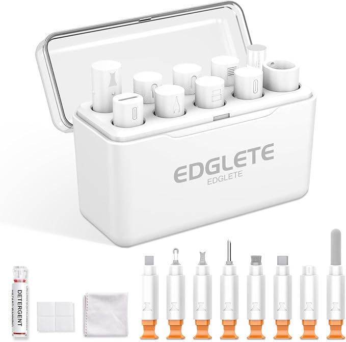 iPhone Cleaning Kit for Charging Port Phone USB C with Storage Case, White | Multi-Tool, Cleaner Kit for AirPod, iPhone Cleaner, Portable Repair Tool, for Lightning Charger Cable iPad Electronic Devices by CleaningAssistantforDevices