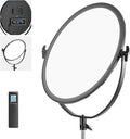 NEEWER LED Bi Color Studio Round Lighting, Ultra Thin Edge Flapjack Light | 18''/45.5cm, 70W, Dimmable Portrait Light, with AC Adapter, 2.4G Wireless Remote, Battery/Light Stand Not Included by Neewer
