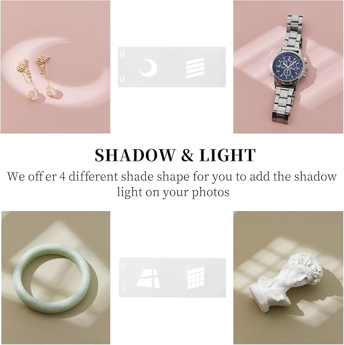 Product Photography Backdrops, 16x11.5 Inch Photo Backdrop Board Kit, 8Pcs 16 Patterns with 2Pcs Photo Shadow Maker for Makeup Product Shooting, Food Jewelry Cosmetics Photography - Image 6