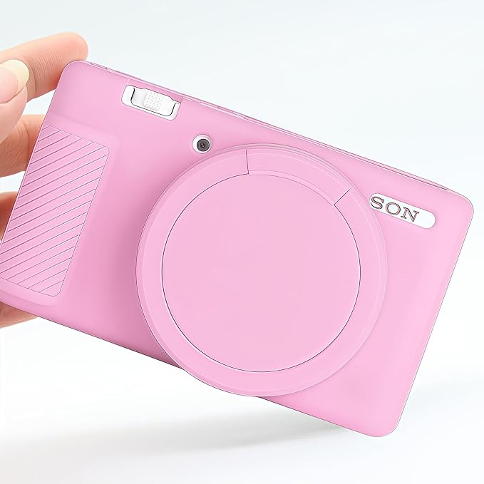 Camera Case for Sony ZV1 Digital Camera.ZV-1 Accessories | Soft Silicone Protective Case Removable Lens Cover,Comes with 2 Screen Protectors and 1 Wrist Strap. (Pink) - Image 6
