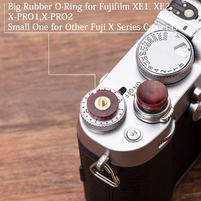 Wood Soft Shutter Release Button | Delicate Camera Shutter Button 12mm Concave Surface Red(Wood Grain Random) - Image 5