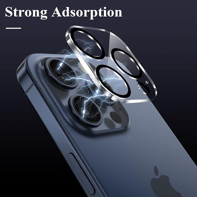YWXTW [5 Pack Designed for iPhone 15 Pro Max Camera Lens Protector, for iPhone 15 Pro Camera Lens Protector, Night Shooting Mode, Anti Scratch HD Clear 9H Hardness Tempered Glass - Image 4