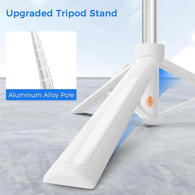 Selfie Stick Tripod for Phone with Remote Control & Holder, 50 Inch, White | Extendable Selfie Stick Travel for iPhone, iPhone Tripod for Video Recording - Image 2