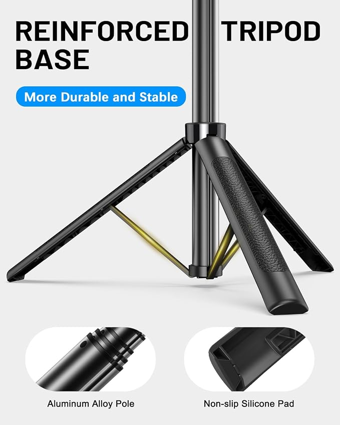 Yeaki Vlogging Kit for iPhone/Android, 71" Selfie Stick Tripod for iPhone with Light, Wireless Remote & Microphone, Adjustable Phone Tripod for TikTok/YouTube Starter Content Creator Essentials Kit - Image 6