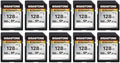 【5-Years Data Recovery】 GIGASTONE 128GB SD Card 10-Pack, 4K Camera Pro, UHS-I A1 V30 SDXC Memory Card 4K UHD Video Speed up to 150MB/s, Compatible with Digital Camera, with 10 Mini Cases by Gigastone
