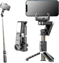 Gimbal Stabilizer for Smartphones, 3-Axis | Tracking Selfie Stick With Tripod, 360 Degree Steering, With Remote Control, For Vlog And Live Broadcast by Unknown
