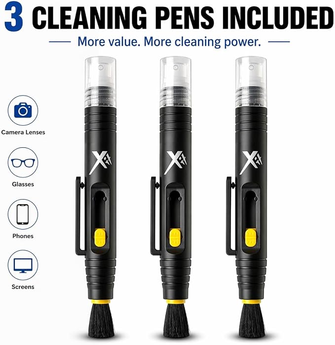 3 Pack Camera Lens Cleaning Pen Kit – Lens Brush Cleaner for DSLR, Phone, Glasses, Screen Cleaning Tool - Image 2