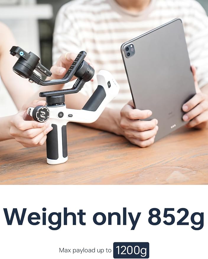 Feiyu SCORP Mini 2 Kit, 3-Axis Gimbal Stabilizer for Cameras & Smartphones | Built-in AI Tracking, OLED Touchscreen, 2.65lb Payload, Ergonomic Handle, Compatible with Sony, Canon, Nikon, iPhone & GoPro - Image 7