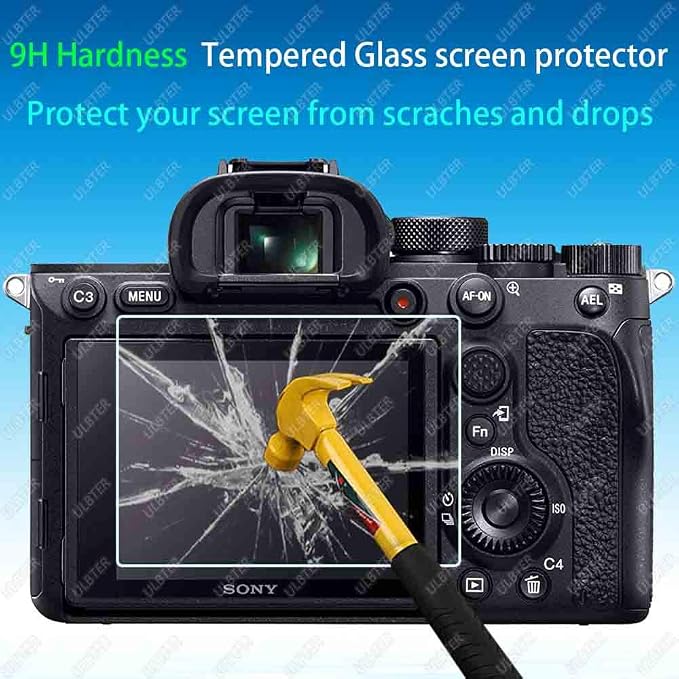 ULBTER Screen Protector for Sony Alpha A7 III A7 II A7III A7II A7R IV-3Pcs | Tempered Glass for A7R III A7R II A7RIV A7RIII A7RII A7R4 A7R3 A7R2 & 2 Hot Shoe Cover 0.3mm 9H Hardness Anti-Bubble - Image 4