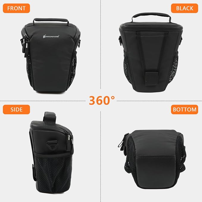 Besnfoto Camera Bag Small, Top-Load Holster Case for Mirrorless DSLR Compatible with Sony A7 IV, Canon R5 R6, Nikon Z6 Z7 with 24-70mm Lens, Compact Travel Shoulder Case with Belt Loop - Image 6