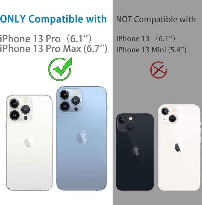 Dengduoduo 3 Pack Camera Lens Protector for iPhone 13 Pro 6.1" & iPhone 13 Pro Max 6.7", Tempered Glass, Ultra HD, 9H Hardness, Anti-Scratch, Case Friendly, Easy to Install [No Affect on Night Shots] - Image 2