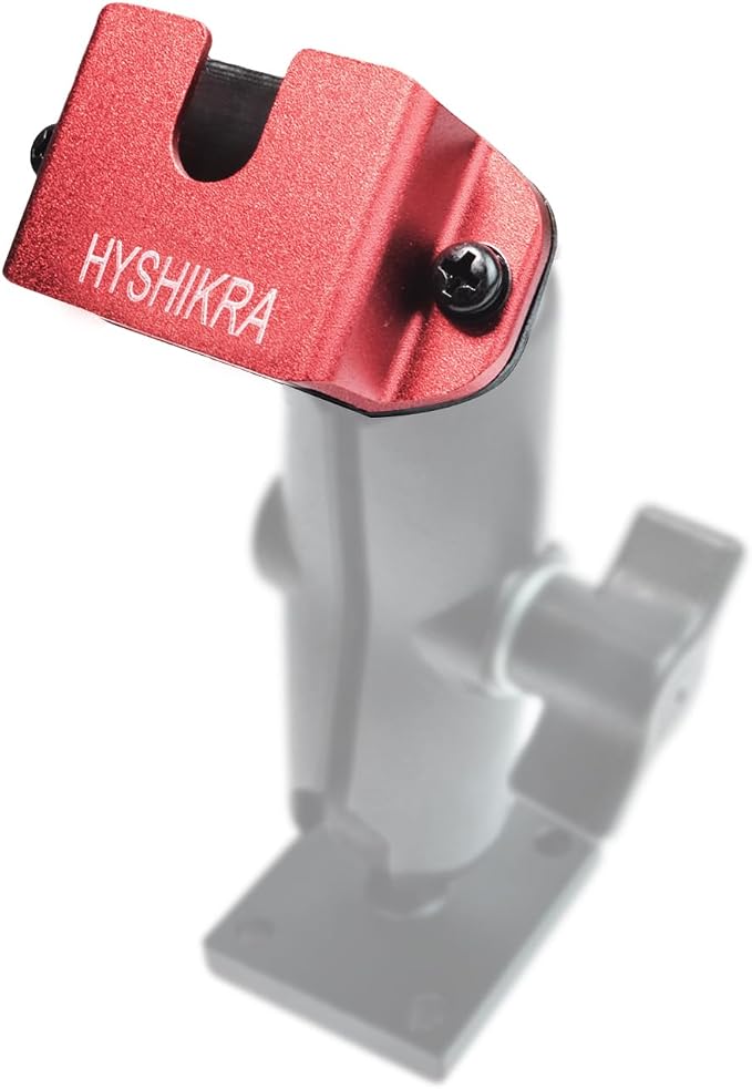 Universal Radio/CB Microphone Bracket, Aluminum 25mm 1" Ball Adapter Compatible with RAM Mounts B Size Double Socket Arm (Red) - Image 4