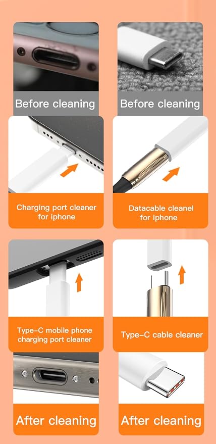 32-in-1 Electronics Cleaning Kit for Phone, Earbuds, Keyboard & Camera Lens | Charging Port Cleaner | Compatible with iPhone, AirPods, Android Devices, Laptop & Monitor | All-in-One Cleaning - Image 8