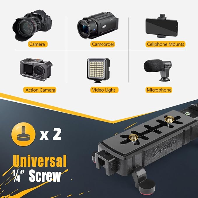 Zeadio Video Action Stabilizing Handle Grip Handheld Stabilizer with Cold-Shoe Mount for All DSLR Camera Camcorder - Image 4