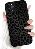 Cute Black Cheetah Print Phone Case for iPhone 11 Pro 5.8" | Aesthetic Leopard Pattern Design Cover Full Camera Lens Protective Shockproof Soft Slim TPU Funda for Men Women Girls by Unknown