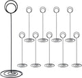 Table Number Holders, 10PCS Place Card Holder, Photo Holder (8.7" Black) | Picture Holder, Cards Stand Name Menu Clips, Large Size Table Sign Card Holder for Centerpieces Wedding Birthday Party by Hoewina