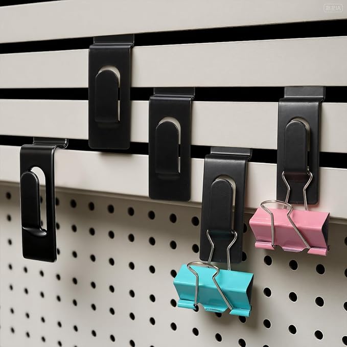 36 Pcs Slatwall Utility Notch Hook, Commercial Metal Display Hooks Hanger for Photo Frame Painting Arts Hanging, Slatwall Panel Accessories, Black - Image 6