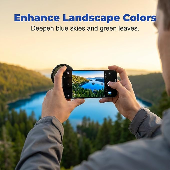 Magnetic CPL Phone Camera Filter Kit, 2026 New Quick Mount Polarizing Filter, Upgraded Filters for Mobile Photography, Portable Color Enhancing Filters for Outdoor Shooting (Star Filter) - Image 3