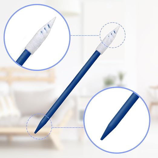 Wellgler's Electronics Cleaning swabs,Sponge tip Detail swabs, lint-Free Foam Swab (200pcs Navy Blue) - Image 3