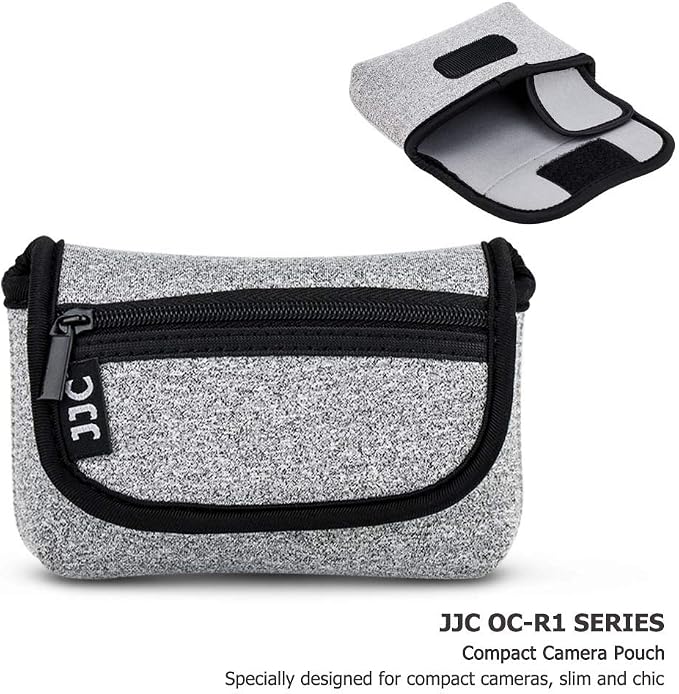 JJC Compact Camera Case Pouch for Sony DSC-W830 W810 W800 Canon SX620, Grey | for Sony RX100 VII VI VA IV Kodak Ektar H35N Pixpro FZ45 Canon SX610 SX720 ELPH 190 ELPH 180 & More, Neoprene Material - Image 2