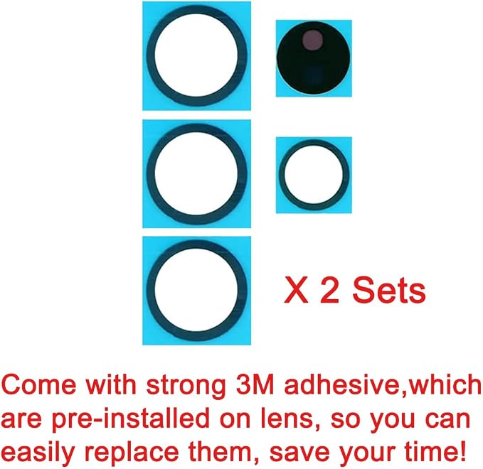 2 Sets Back Rear Camera Lens Glass Replacement for Samsung Galaxy S25 Ultra 6.9-inches with pre-Installed Adhesive and Reparing Toolkit - Image 4