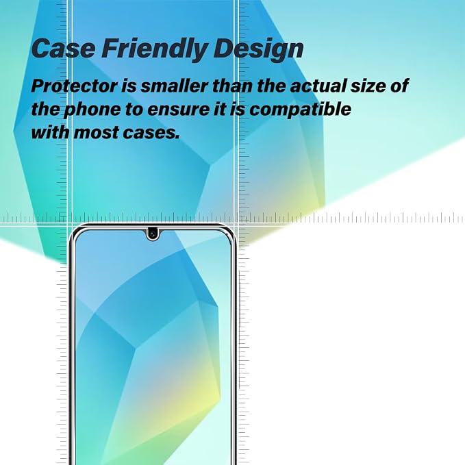 BIGFACE Galaxy A16 Tempered Glass Screen Protector + Camera Lens Protector [2 + 2 Pack][Case Friendly][Anti-Scratch][Ultrasonic Fingerprint Unlock] HD Protective Film for Samsung Galaxy A16 - Image 5