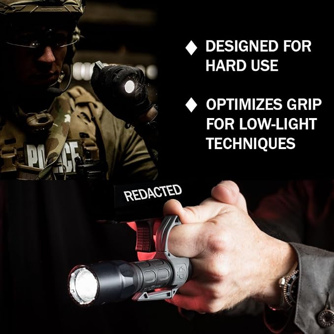 Thyrm Switchback Large 2.0 Flashlight Ring, Pocket Clip for 1-Inch Light | For 1-Inch Tactical Light, Finger Retention Ring Loop, Made in USA, Compatible with SureFire G2X-Size, Modlite Handheld Light - Image 6