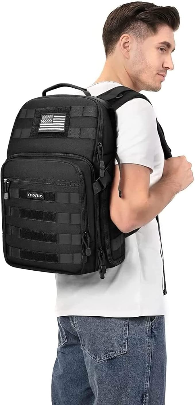 MOSISO Camera Backpack, DSLR/SLR/Mirrorless Tactical Camera Bag Case | Photography Bag with Laptop Compartment Compatible with Canon/Nikon/Sony, Black - Image 6