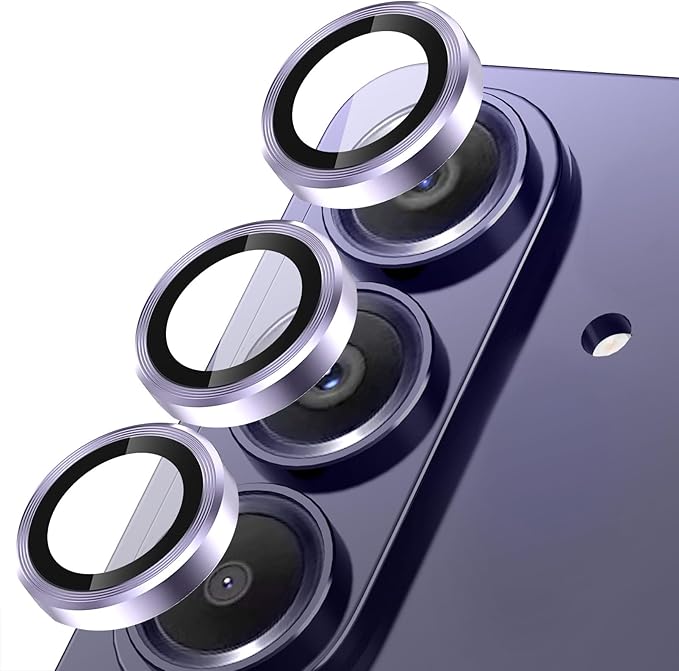 SiHPuoy 2Set Camera Lens Protector for Samsung Galaxy S26/S26 Plus, Purple | 9H+ Tempered Glass, Military Grade Shatterproof,Anti-Scratch, Case Friendly,HD Metal Camera Cover,Does not Affect Night Shots by SiHPuoy