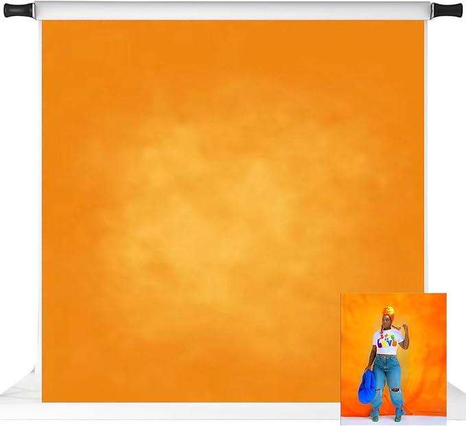 Kate Orange Photography Backdrops Abstract Photo Backdrop Poratrait Background for Photoshoot, 10x10ft by KateBackdropforPhotography