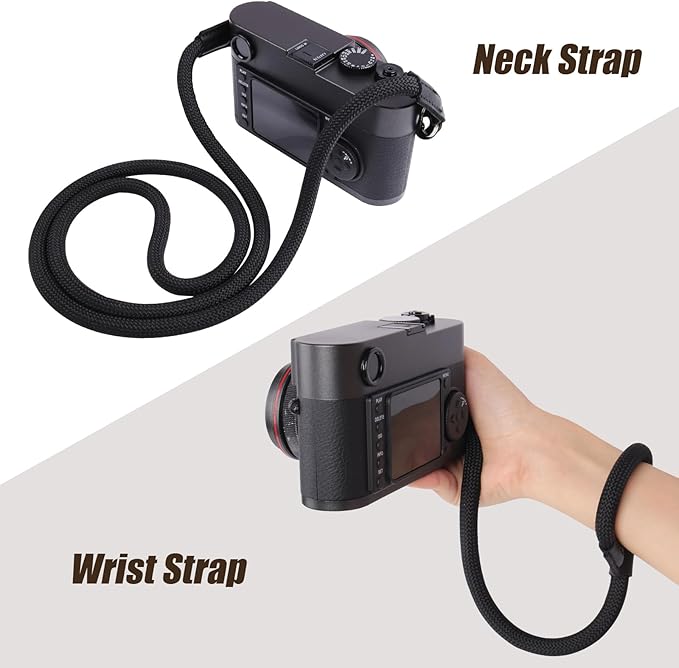 ARVOK 2 Pack Camera Strap with Camera Wrist Strap, 110cm Climbing Rope Camera Strap, Camera Neck Shoulder Strap for Nikon Canon Sony Fuji Micro Single and SLR DSLR Camera - Image 2