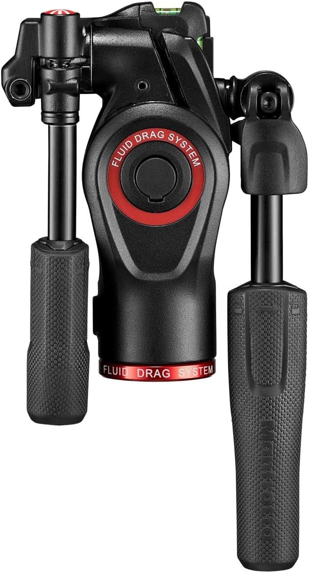 Manfrotto Befree 3-Way Live Camera Tripod Head, Aluminium, 6kg Payload, for Travel Tripods, with Foldable Handles, Fluid Drag System, for Photo and Video, Vlogging Equipment (MH01HY-3WUS) - Image 4
