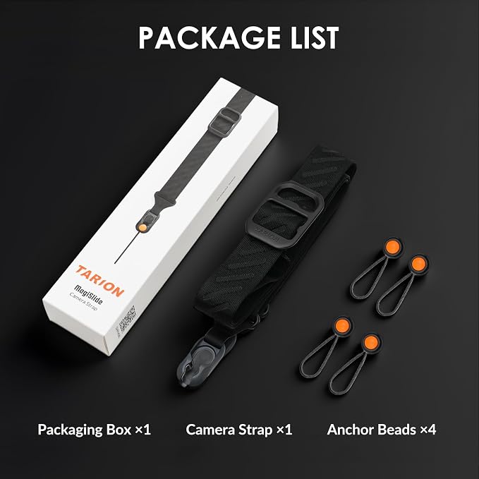 TARION Quick Release Magnetic Camera Neck Strap Magislide | Four Dyneema Cord Safety Anchors, 110 lb Load Capacity, 33-56 inches Adjustable, for DSLR SLR Mirrorless Cameras - Image 8