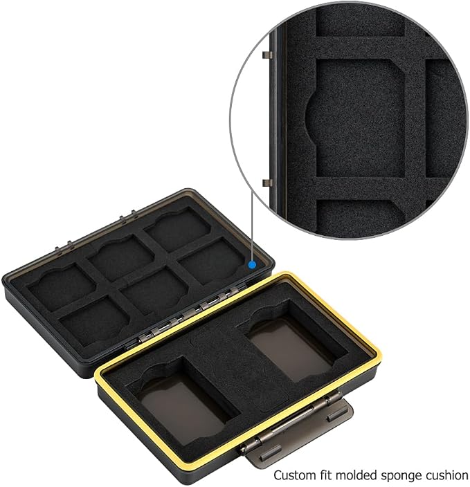 Fujifilm NP-W126 NP-W126S Camera Battery Memory Card Storage Case Holder for 6 SD Card + 2 Slots Battery, Fuji Camera Battery Box on X100VI X-T3 X-T30 X-T100 X100F X-A10 X-Pro2 X-Pro1 X-T2 X-T1 X-T20 - Image 2