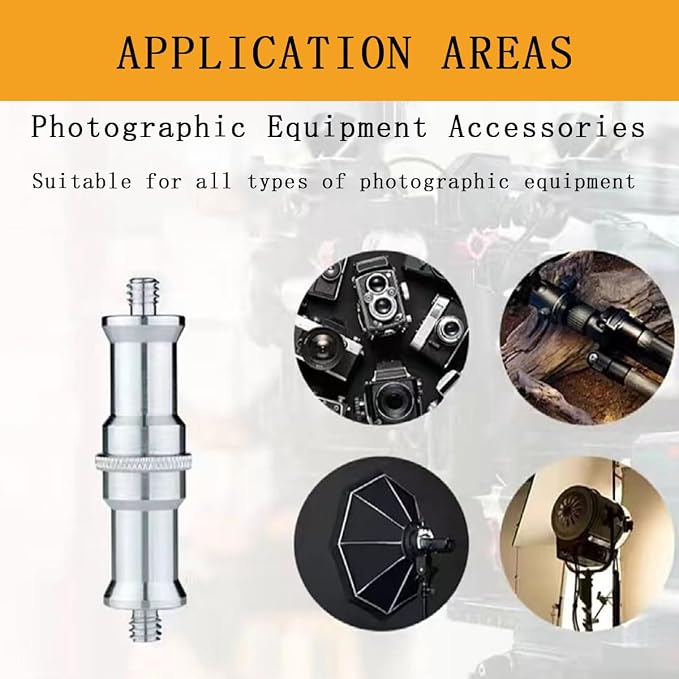 4 Pieces Standard 1/4 to 3/8 inch Metal Male Convertor Threaded Screw Tripod Adapter Spigot Stud for Flash Holder, Studio Light Stand, Ball Head, Hotshoe/Coldshoe Adapter, Wireless Flash Receiver - Image 7