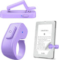 Page Turner Ring for Kindle,Remote Control for iPhone iPad Tablets eReaders | Clicker Page Turner for Kindle Accessories for Camera Video Record&Shutter Selfie with Storage Bag, Fits Thick Cases (Purple) by JIMZOO