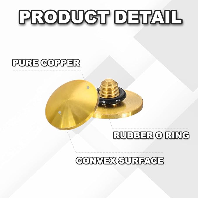 PATIKIL Camera Shutter Button, 3 Pack 10mm Convex Surface Shutter Release Buttons Pure Copper Camera Button for Nikon for Fujifilm for Leica DSLR/SLR, Gold - Image 3
