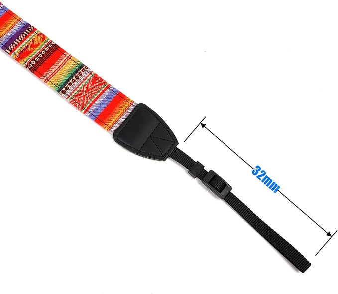 Camera Strap Canvas Rainbow Shoulder Strap with Quick Release Buckles | Adjustable Vintage Neck Shoulder Carrying Strap for DSLR SLR Most Digital Cameras - Image 6