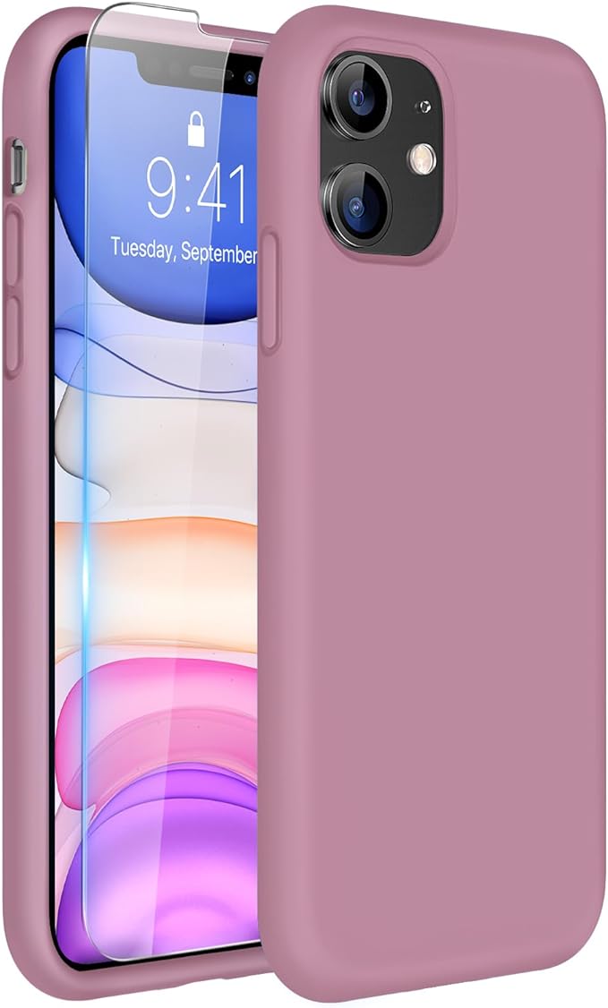 Miracase Silicone for iPhone 11 Phone Case, Blackcurrant | Soft Anti-Scratch Microfiber Lining, Premium Silicone Cover Shockproof Drop Protection Phone Case for 11 by Miracase
