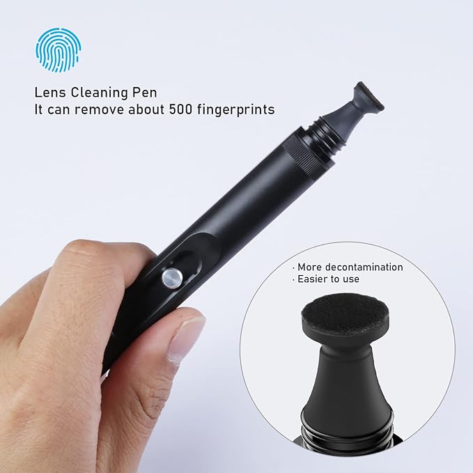 VSGO V-P01E Camera Lens Cleaning Pen with Carbon Tip and Retractable Brush | Dry, Liquid-Free Cleaning for Fingerprints and Smudges; Compact Format for Camera Bags and Travel - Image 3