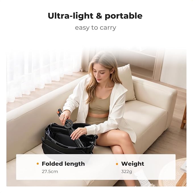K&F CONCEPT Lightweight 71 inch Magnetic Selfie Stick Tripod | Portable Extendable, Bluetooth Remote, 3-Axis Adjustment Aluminium Vlog Rig Compatible with iPhone 17 16 15 14 Pro Max, MS18 - Image 5