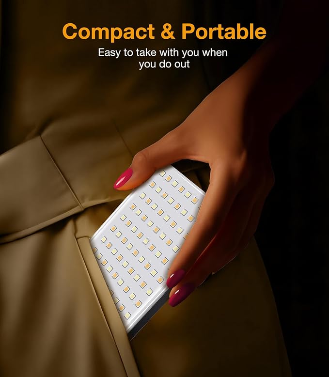 Coolpow Portable Selfie Light【84 LED】Rechargeable Phone Fill Lights with Clip【3 Light Modes】Portable Led Clip on Light for iPhone/Tablet/Laptop CRI97+ Perfect for Selfies Makeup TikTok Video Recording - Image 5