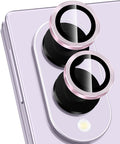 for Samsung Galaxy Z Fold 8 Camera Lens Protector, Individual Metal Ring Tempered Glass Lens Cover, [Strong Adsorption] Scratch Resistant Ultra-Thin HD Clear Lens Cover, 1 Set-Pink by Btscase