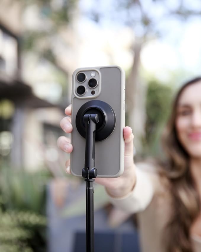 KraftGeek Magnetic Phone Tripod for iPhone, JustTap Tripod for MagSafe | 66" Auto-Open Selfie Stick Tripod, N52 Magnetic Mount, Portable Phone Tripod Stand for Travel, Video Recording & Vlogging - Image 8