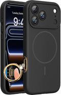 Miracase Silicone & Magnetic for iPhone 17 Pro Max Case, Black | Compatible with MagSafe, Camera Control Cover, Premium Silicone Cover Shockproof Drop Protection Phone Case for 17 Pro Max by Miracase