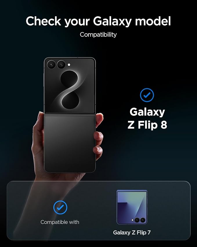 Spigen Camera Lens Protector for Galaxy Z Flip 8 / Galaxy Z Flip 7-2 Pack | GlasTR EZ Fit Optik Pro, 9H+ Tempered glass, Scratch resistant, Original photo quality, Auto-align tray, Case-friendly -Black - Image 2