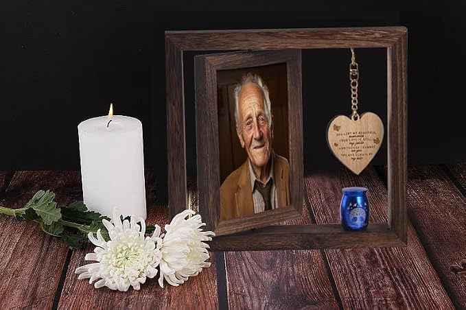 DB Memorial Picture Frame Fits 4’’x6’’ Photo and 1.57 Inches Small Urns for Human Ashes Keepsake，Mini Cremation Urn and Memorial Photo Frame Set for Loss of Loved One Sympathy Gift - Image 5