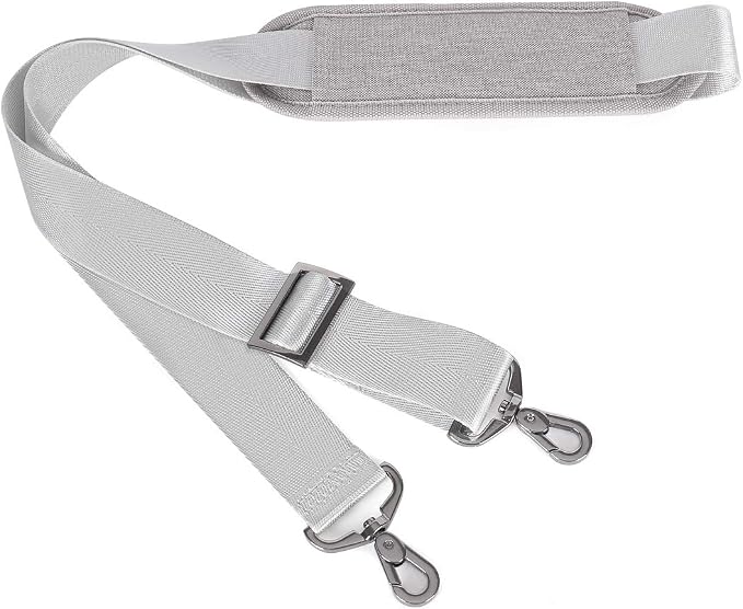 MOSISO 56 inch Shoulder Strap, Adjustable Soft Universal Non-Slip Strap | Thick Replacement Strap, Fit Padded with Metal Swivel Hooks for Laptop Shoulder Bag/Laptop Messenger Bag, Gray - Image 5