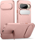 SURITCH for Google Pixel 10/10 Pro Phone Case, Compatible with MagSafe, Protective Cover with Camera Cover & Adjustable Metal Kickstand for Pixel 10/10 Pro 2025 -Pink by SURITCH