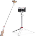 ULANZI MT-44 Extendable Phone Tripod, 59" Portable Selfie Stick Vlog White | 2-in-1 Phone Clip, Cold Shoe, Tripod Stand w 1/4" Screw, 360° Ball Head, Camera Tripod for DJI Pocket 4 Luna Sony Video Live by ulanzi
